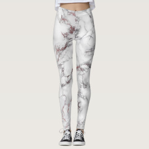 Leggings Gras Rose Gold Black et Marbre blanc