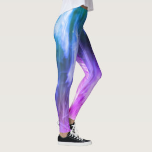 Leggings Grass de mouvement flou Nature Abstraite violet ro