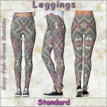 LEGGINGS - Graurosa-braunes Mandala-Design<br><div class="desc">Auf diesen Leggings ist ein Bild in Grautönen, Violett, Rosa, Braun und Grün zu sehen. Erhältlich in fünf Frauengrößen (XS, S, M, L, XL). Siehe "Über dieses Produkt" unten für allgemeine Größen- und Produktinformationen, Das "gekachelte" Bild deckt standardmäßig das gesamte Leggings-Paar ab. Da sie nicht entfernt oder ersetzt werden kann,...</div>