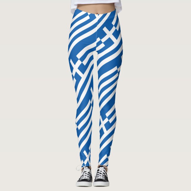 Leggings Grèce Drapeau du patriotisme grec (Devant)