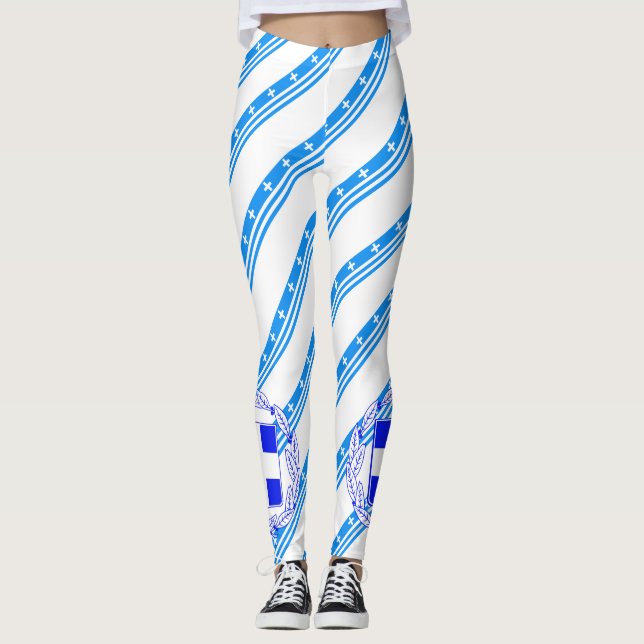 Leggings Greek stripes flag (Devant)