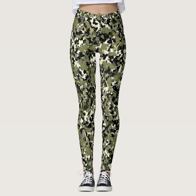 Leggings Green Black Cream (Devant)