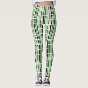 Leggings Green purple Black Hues