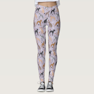 Leggings Greyhound Dog Bones and Paws