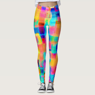 Leggings Grille couleur Abstraite