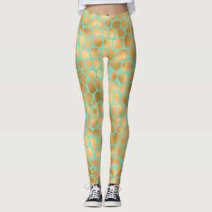 Leggings Grille d'or à la menthe