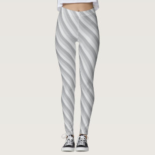 Leggings Gris argenté rayé