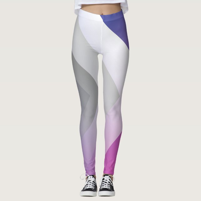 Leggings gris bleu Fuchsia (Devant)