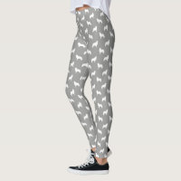Gris et blanc de motif de silhouettes de Grands