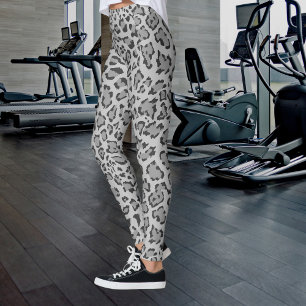 Leggings Gris et noir Cheetah Print