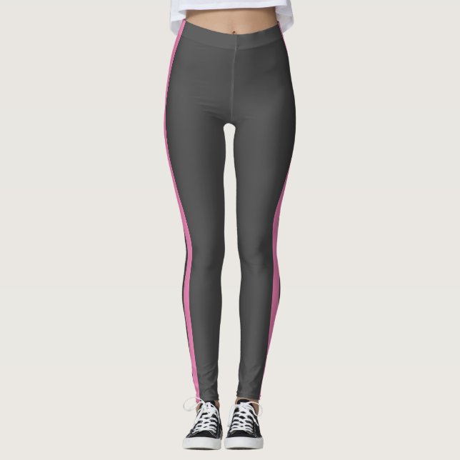 Leggings gris et rose (Devant)