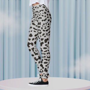 Leggings Gris Leopard Safari Imprimer