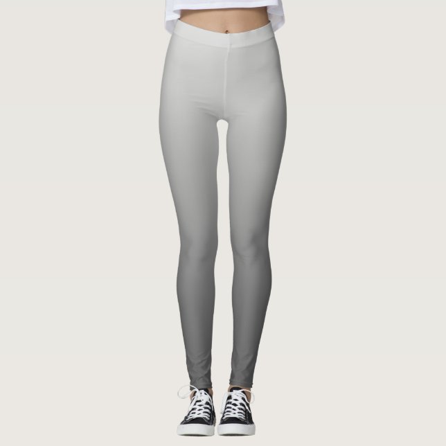 Leggings Gris neutre et simple de gradient (Devant)