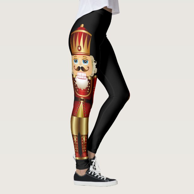 Leggings Gros crackers rouge et or (Droite)