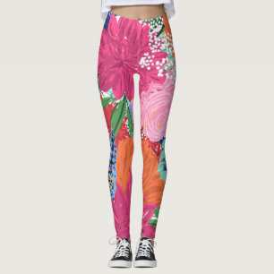Leggings Gros motif de peinture à la main coloré