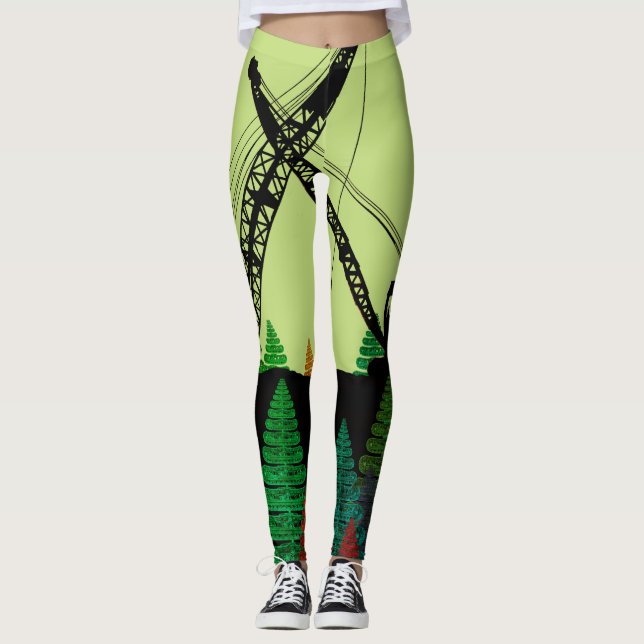 Leggings Grue de chenille d'art d'imaginaire de GRUTIER DU (Devant)