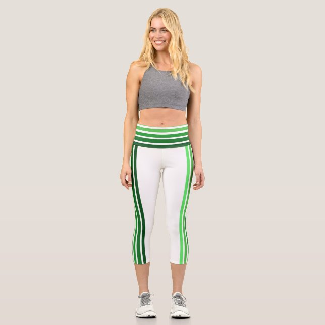 Leggings - Grüne Streifen (Vorderseite)