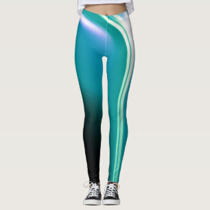 Leggings Grüner Wasserfall Einzigartig und Spaß