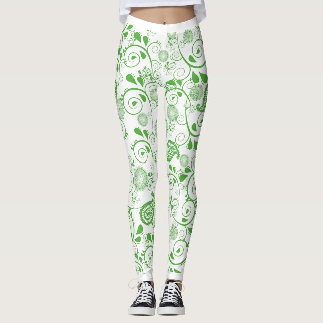Leggings Grünes Design (Vorderseite)