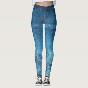 Leggings Grunge bleu Abstrait
