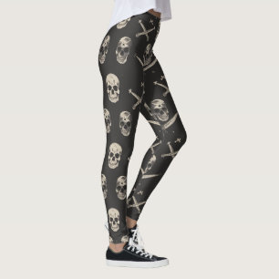 Leggings Grunge Pirate Skuls Motif