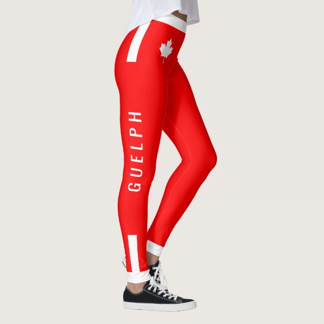 Leggings GuELPH Trainer Canadian Maple on Red (croûte) (Droite)