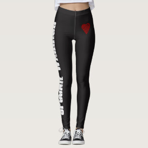 Leggings Guerrier de Spoonie avec le coeur et les cuillère