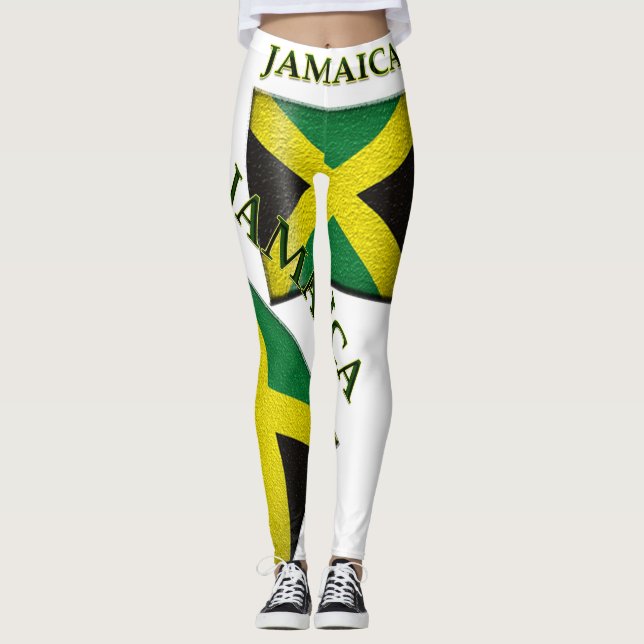 Leggings Guêtres 1 de drapeau de la Jamaïque (Devant)