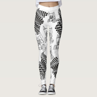 Leggings Guêtres 1 de voiture de sprint de saleté