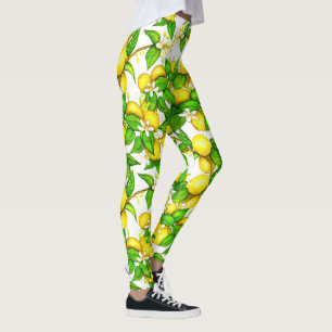 Leggings Guêtres à la mode d'impression de citron