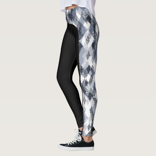 Leggings Guêtres abstraites de rayure de côté de motif de (Gauche)