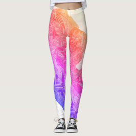 Leggings Guêtres abstraites d'éléphant