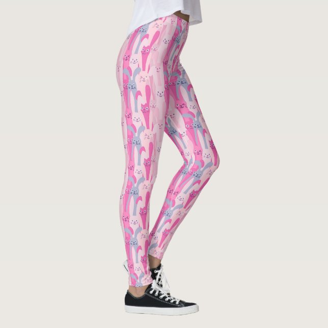Leggings Guêtres adorables du motif | de lapins de Pâques (Droite)