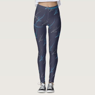 Leggings Guêtres australiennes d'avion de noir de chapitre
