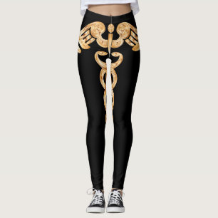 Leggings Guêtres avec la conception de caducée
