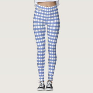 Leggings Guêtres bleues de guingan de COLLECTION de