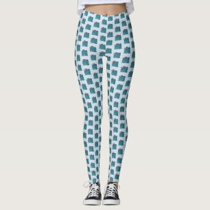 Leggings Guêtres bleues de rhinocéros de JMCDesign