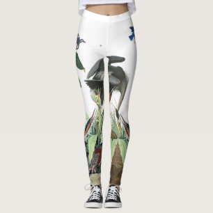 Leggings Guêtres bleues d'oiseau d'oiseau bleu de dingue de