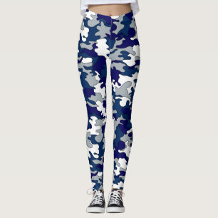 Leggings Guêtres bleues et grises de Camo