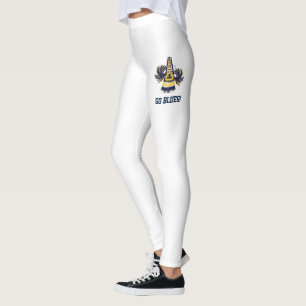 Leggings Guêtres bleues et jaunes de pom-pom girl