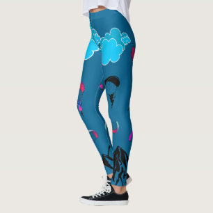 Leggings Guêtres bleues profondes de lutin de parapentisme