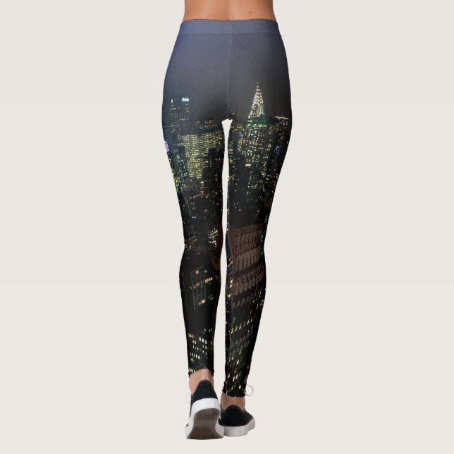 Leggings Guêtres chics de "paysage urbain" de ville (Dos)