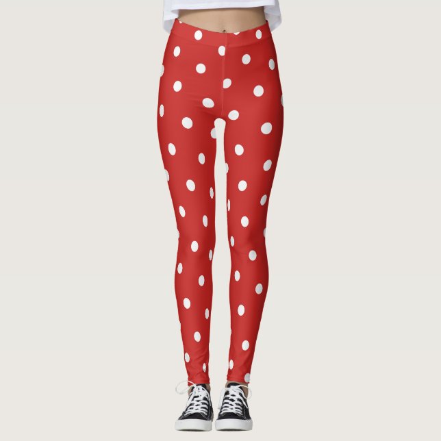 Leggings Guêtres classiques de rouge de style de motif de (Devant)