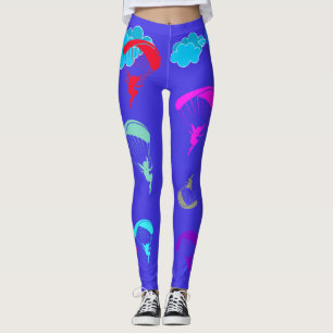 Leggings Guêtres colorées bleues lumineuses de lutin
