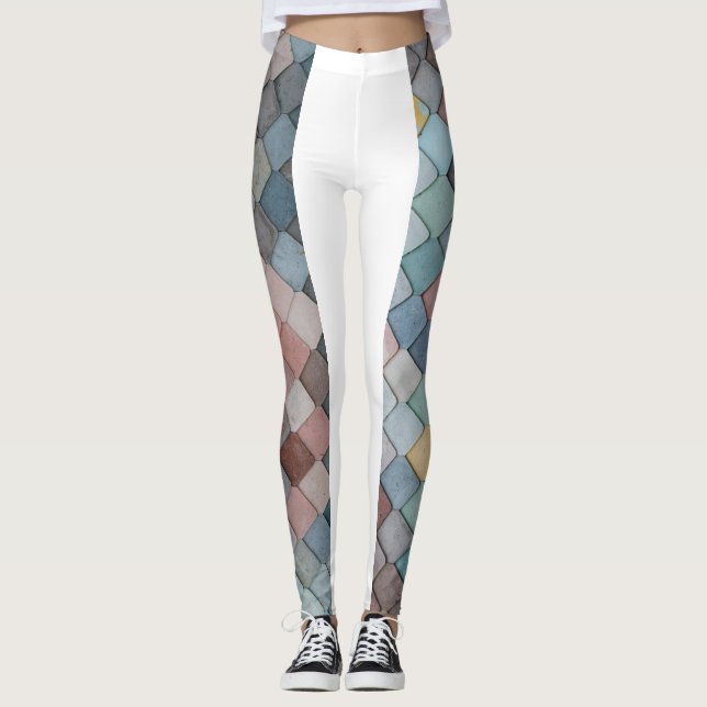 Leggings Guêtres courantes de sirène de séance (Devant)