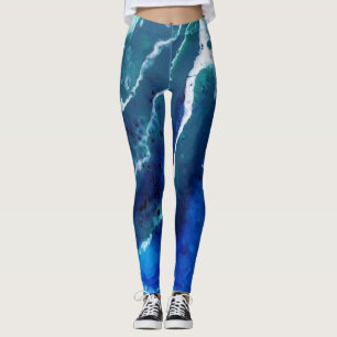 Leggings Guêtres d'abrégé sur marée d'océan