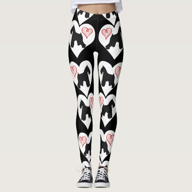 Leggings Guêtres d'amant de Schnauzer (Devant)