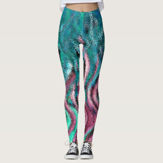 Leggings Guêtres d'art abstrait par l'artiste Kevin Dailey.