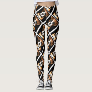Leggings Guêtres d'art de chien de boxeur