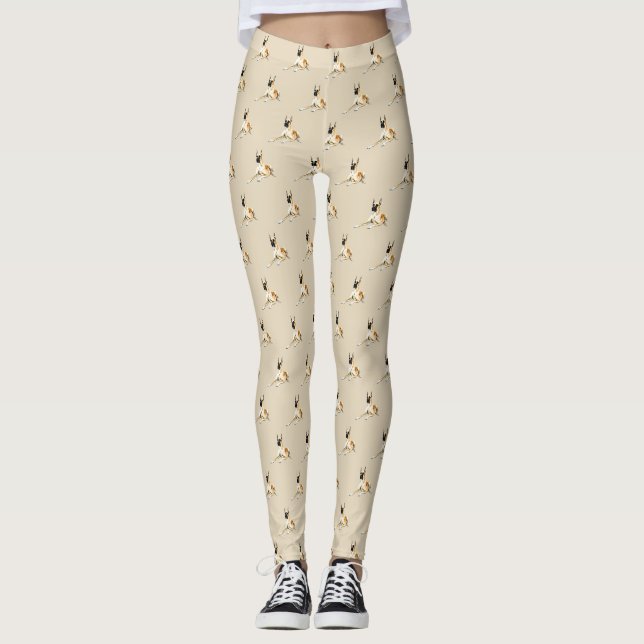 Leggings Guêtres d'art de chien de great dane (Devant)